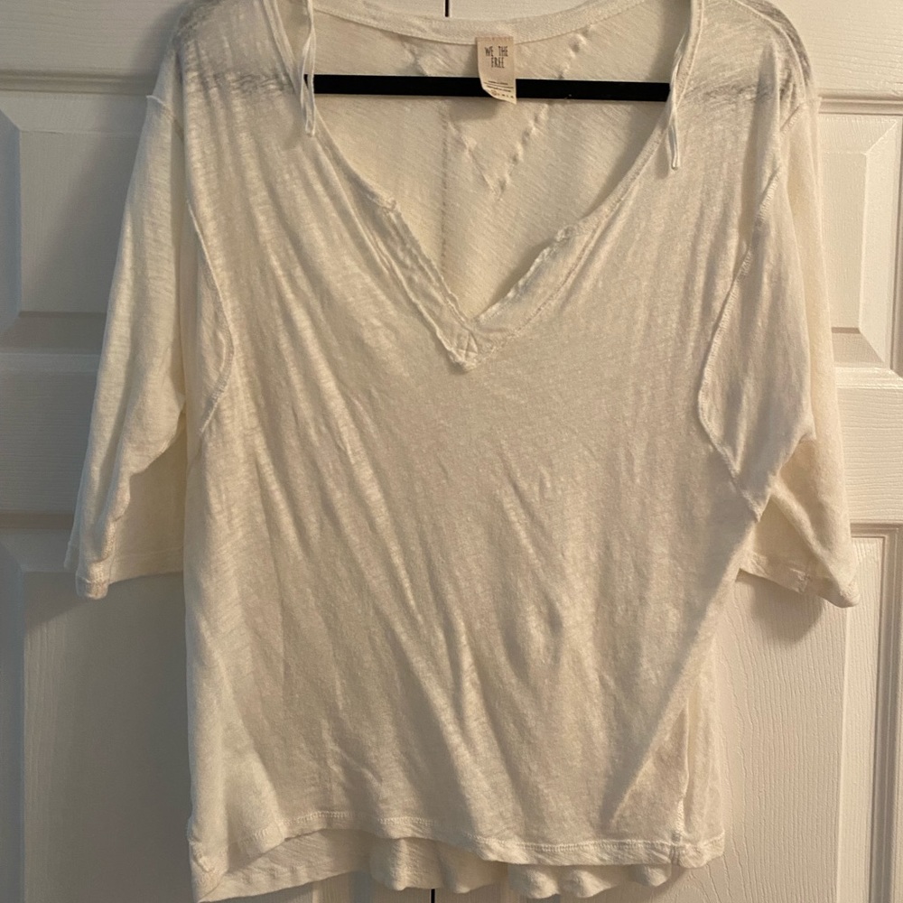 We The Free White Off the Shoulder T-shirt